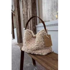 Swan Madchen Swan Madchen Fuzzy Fluffy Shearling Shoulder Bag