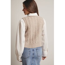 Forte Forte Cable Knit Bow Tie Sweater Vest