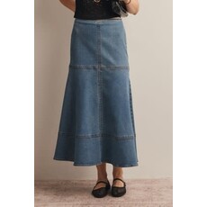 Forte Forte Panel Seam A Line Denim Maxi Skirt