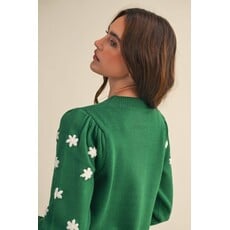 &Merci &Merci Pullover Sweater with Embroidered Sleeves