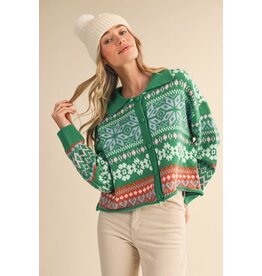 &Merci Fair Isle Sweater Cardigan