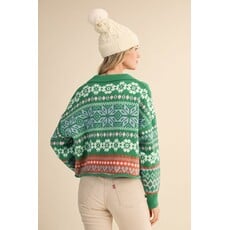 &Merci &Merci Fair Isle Sweater Cardigan