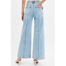 Risen Risen High Rise Wide Leg Pintucked Detail Jean