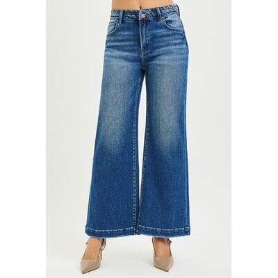 Risen High Rise Wide Leg with Waistband Seam Detail