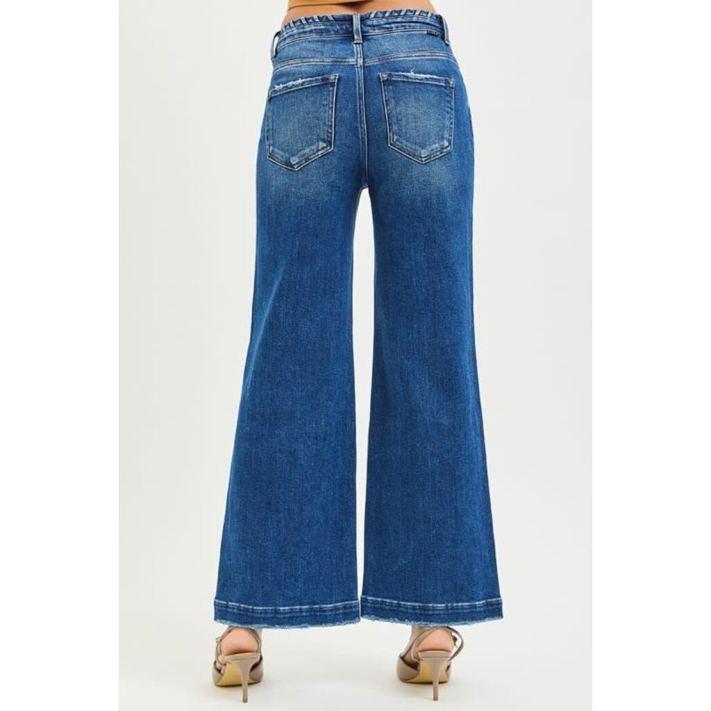 Risen Risen High Rise Wide Leg with Waistband Seam Detail