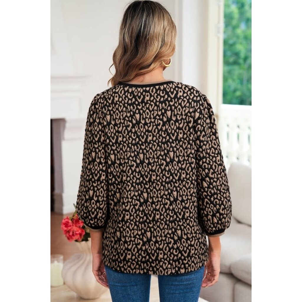 Aiwee Fashion Aiwee Fashion Leopard Print Top