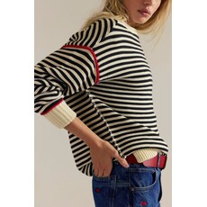 Aiwee Fashion Aiwee Fashion Cozy Striped Oversized Pullover