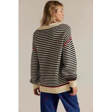Aiwee Fashion Aiwee Fashion Cozy Striped Oversized Pullover