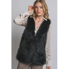 Love Tree Love Tree Long Faux Fur Vest
