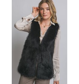 Love Tree Long Faux Fur Vest