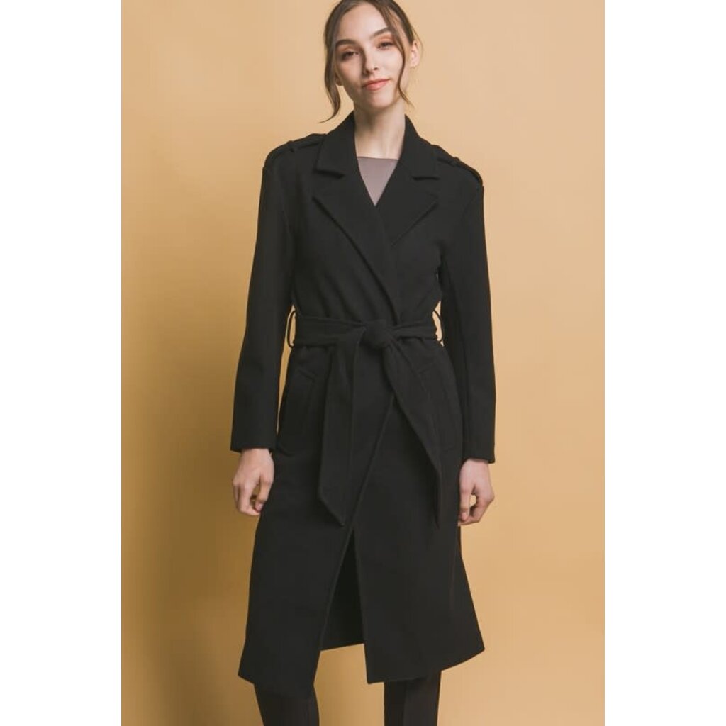 Love Tree Love Tree Tie Front Trench Coat