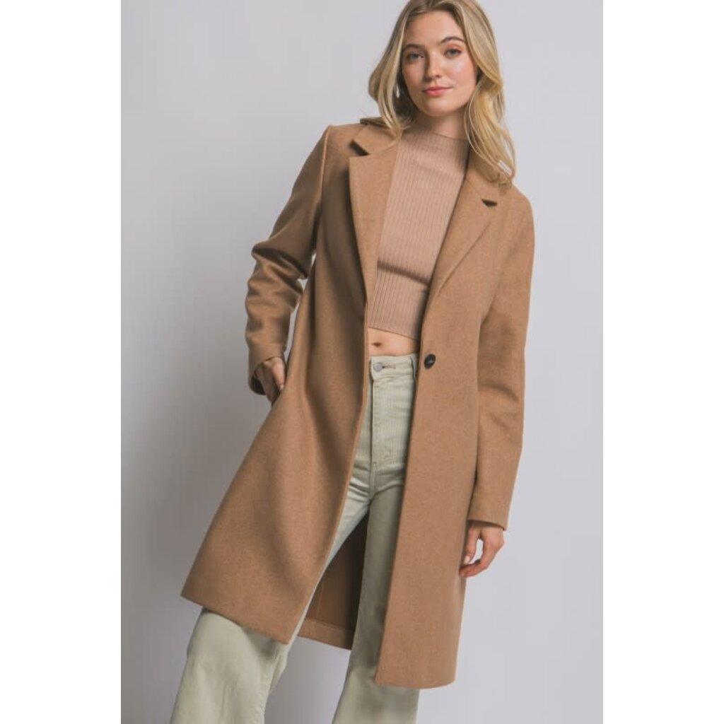 Love Tree Love Tree Classic Single Breasted Long Coat