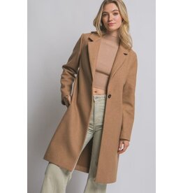 Love Tree Classic Single Breasted Long Coat
