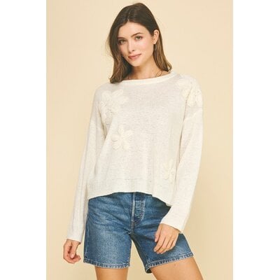 Pinch Floral Embroidered Sweater