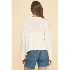 Pinch Pinch Floral Embroidered Sweater