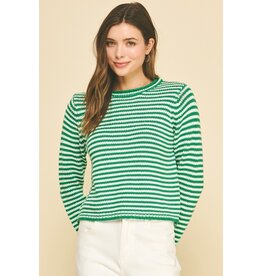 Pinch Striped Crew Neck Sweater