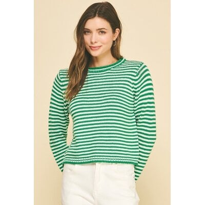 Pinch Striped Crew Neck Sweater