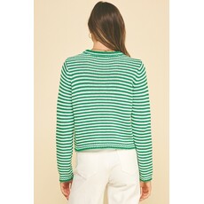 Pinch Pinch Striped Crew Neck Sweater