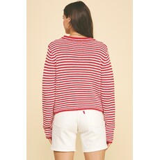 Pinch Pinch Striped Crew Neck Sweater