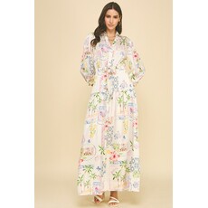 Pinch Pinch Print Button Down Maxi Dress