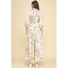 Pinch Pinch Print Button Down Maxi Dress