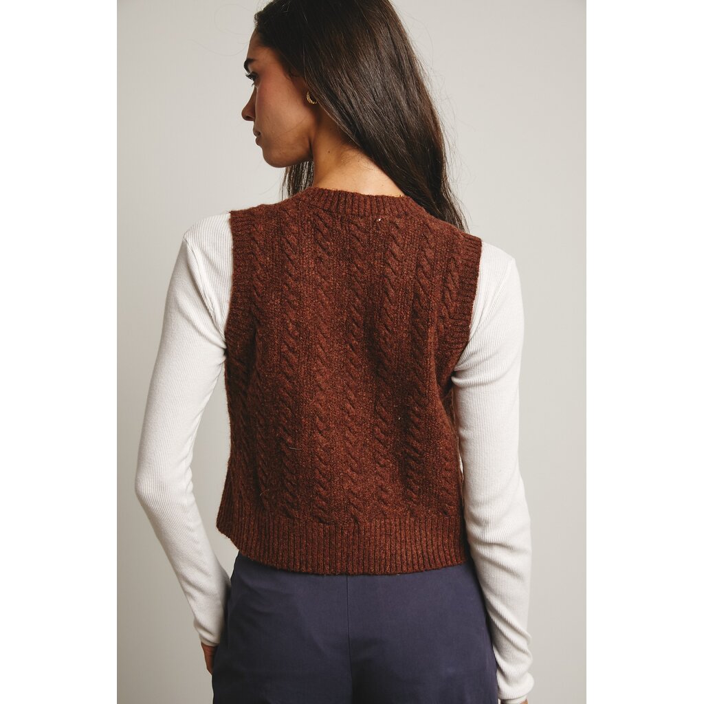 Forte Forte Cable Knit Bow Tie Sweater Vest