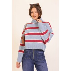 Lumiere Lumiere Coastal Stripe Turtleneck Sweater