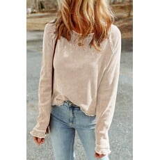 Aiwee Fashion Aiwee Fashion Waffle Knit Sweatshirt