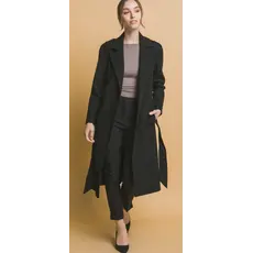 Love Tree Love Tree Tie Front Trench Coat