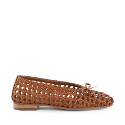 Seychelles Flagstaff Woven Leather Flat