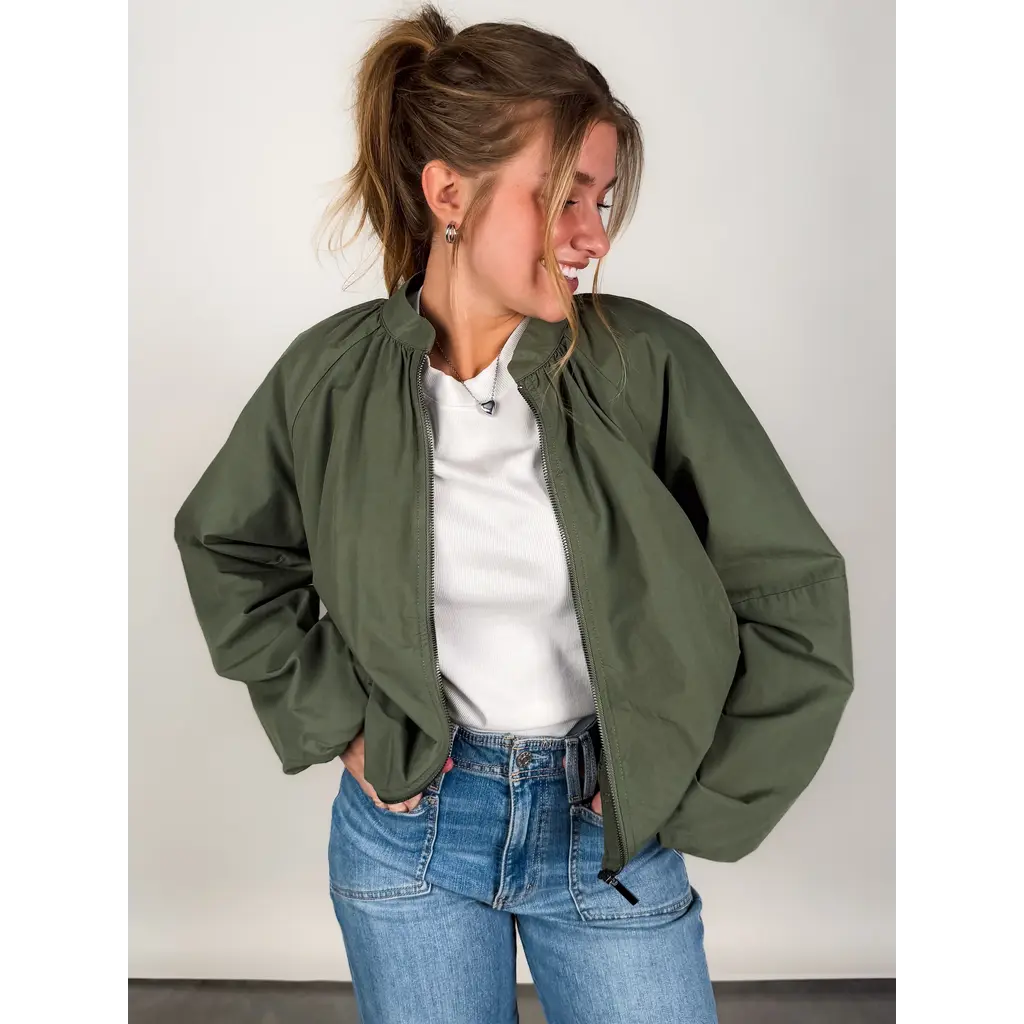 KUT Kut Lainey Zip Front Bomber Jacket