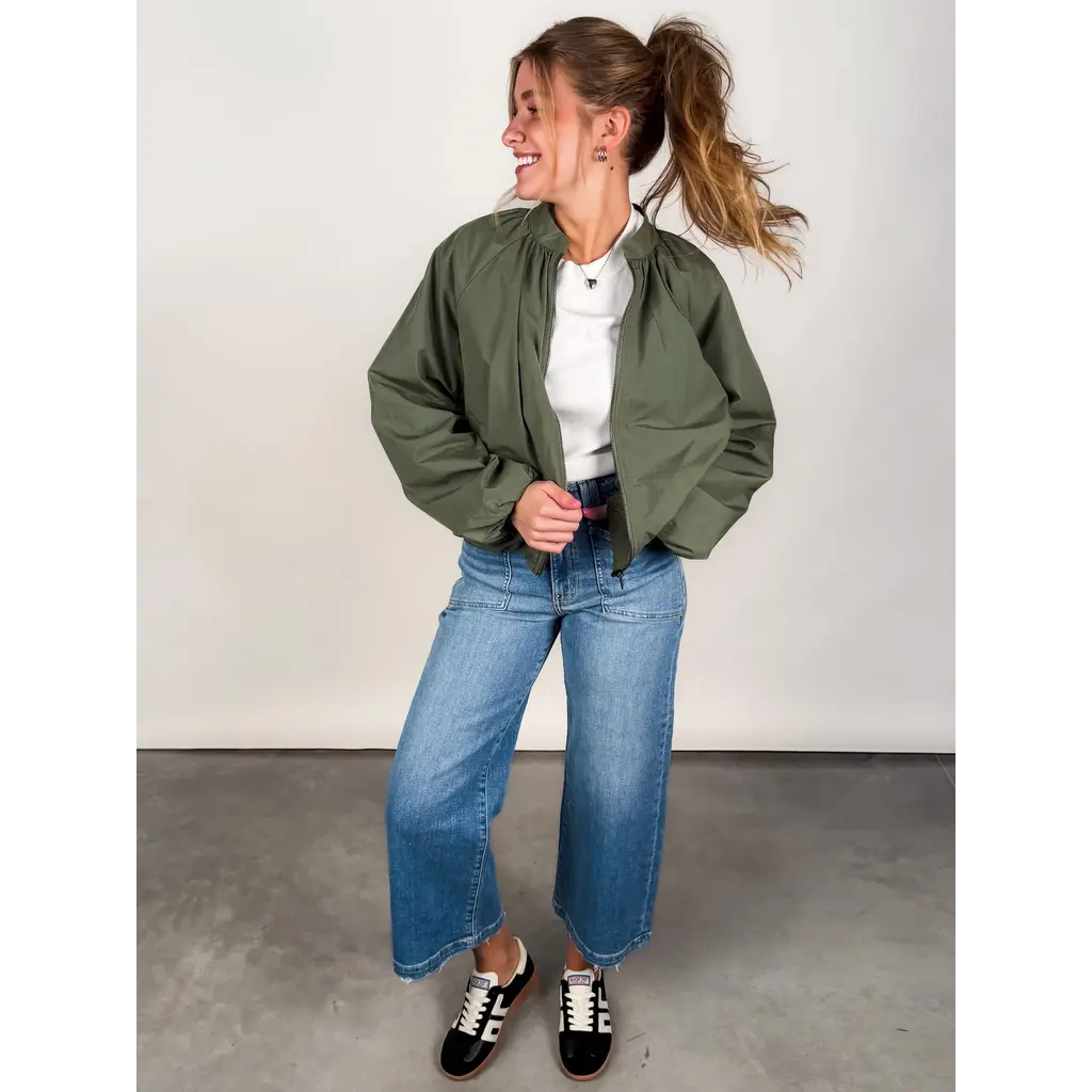 KUT Kut Lainey Zip Front Bomber Jacket