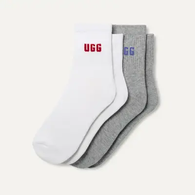 Ugg Quinlin Logo Quarter Sock 2 Pack