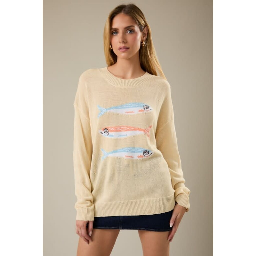 Sunday Edition Sunday Edition "fish" Graphic Sweater