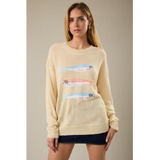 Sunday Edition Sunday Edition "fish" Graphic Sweater