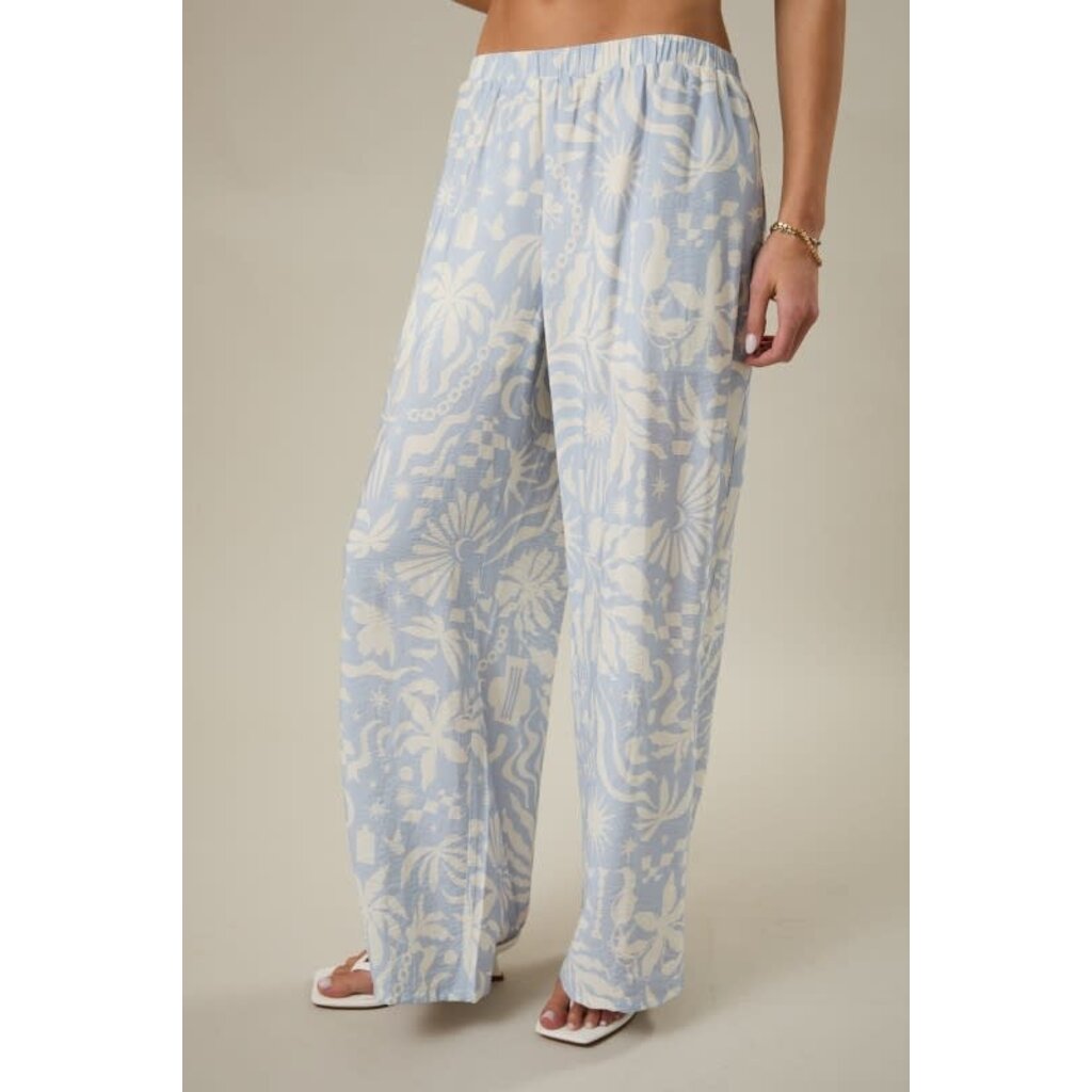 Sunday Edition Sunday Edition High Rise Elastic Waist Wide Pants