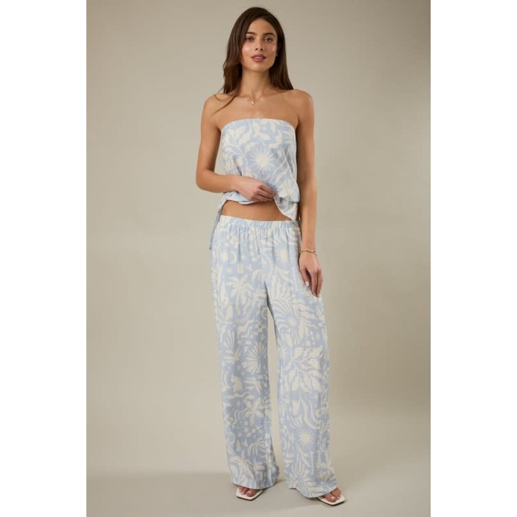 Sunday Edition Sunday Edition High Rise Elastic Waist Wide Pants