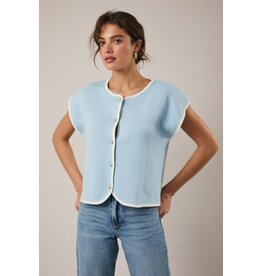 Sunday Edition Wide Shoulder Knit Top