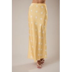 Sunday Edition Sunday Edition Satin Polka Dot Midi Skirt