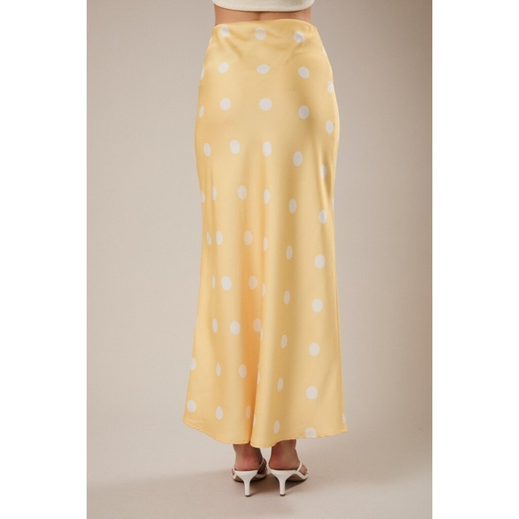 Sunday Edition Sunday Edition Satin Polka Dot Midi Skirt