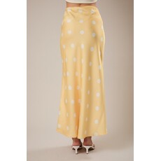Sunday Edition Sunday Edition Satin Polka Dot Midi Skirt