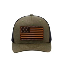 Cap Zone American Flag Patch Trucker Hat