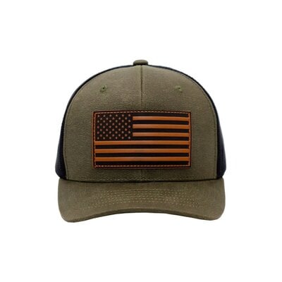 Cap Zone American Flag Patch Trucker Hat