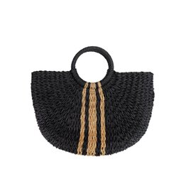 Cap Zone Wicker Hobo Bag