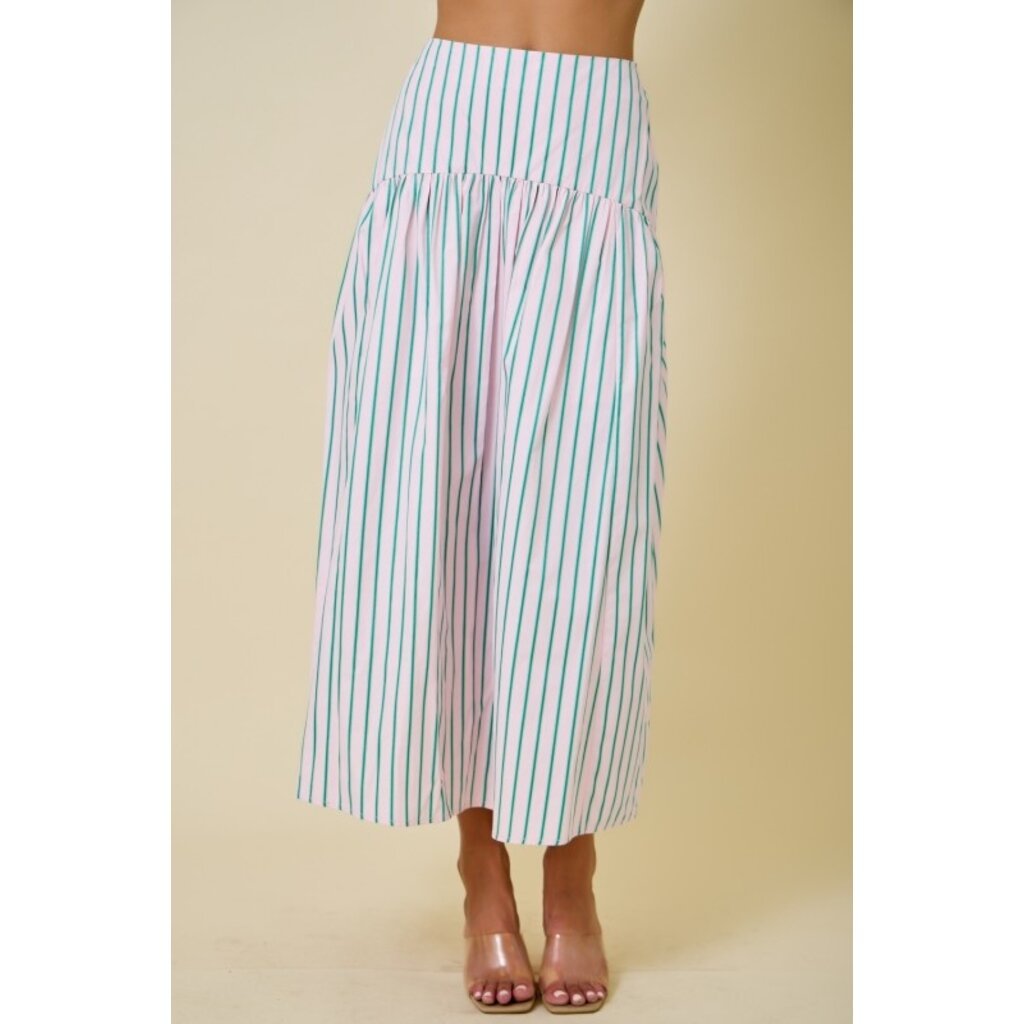 Day + Moon Day + Moon Stripe Flared Maxi Skirt