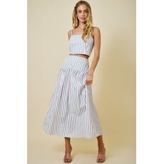 Day + Moon Day + Moon Stripe Flared Maxi Skirt