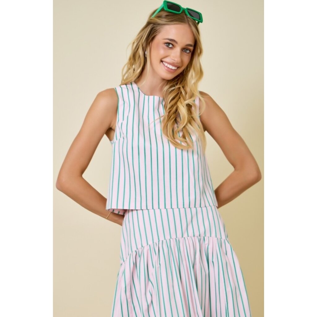 Day + Moon Day + Moon Sleeveless Stripe Top