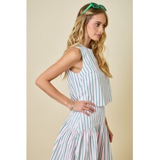 Day + Moon Day + Moon Sleeveless Stripe Top