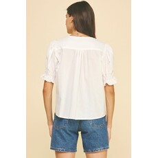 Pinch Pinch Button Down Blouse Top