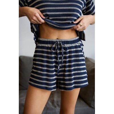 Sunday Edition Striped Drawstring Shorts